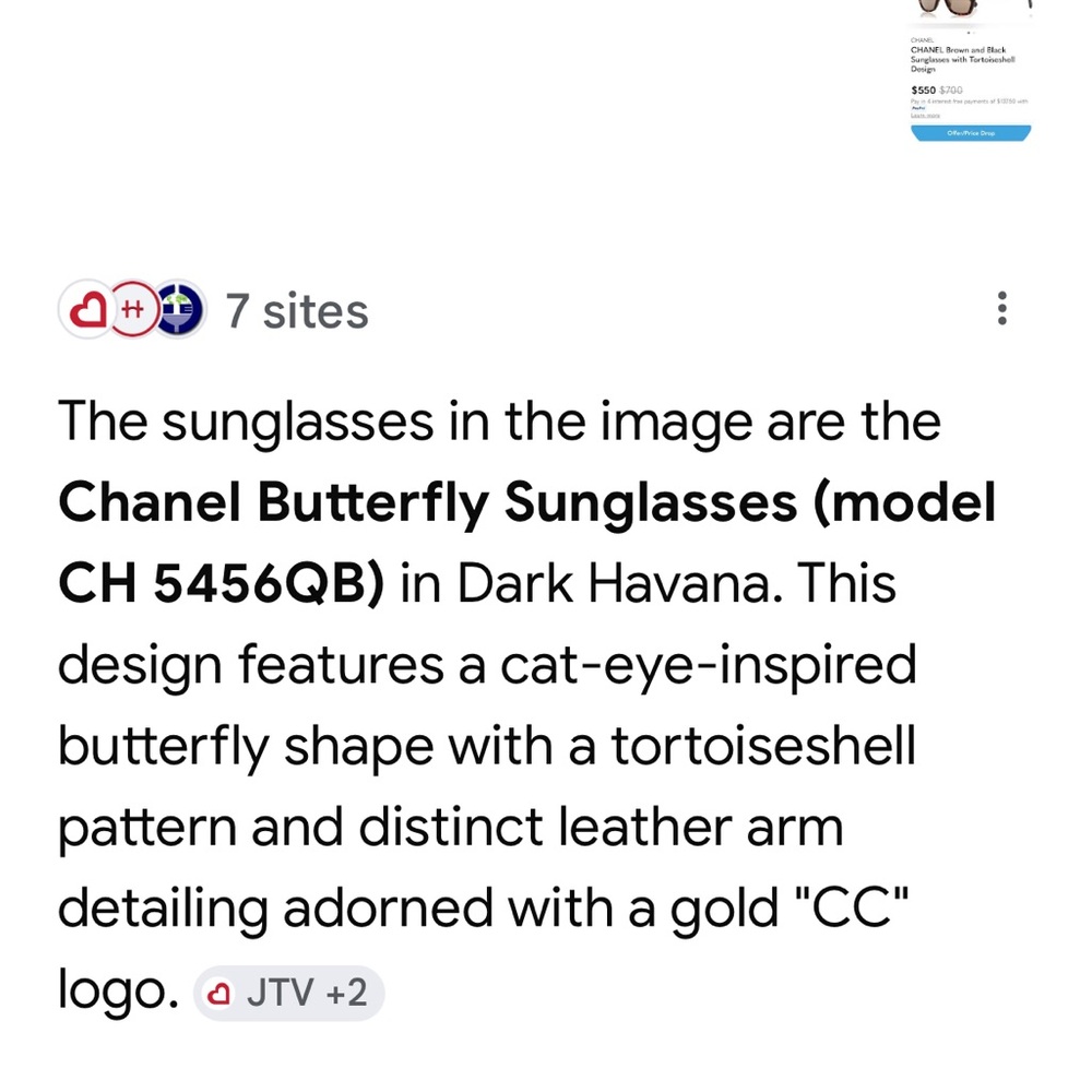 CHANEL Brown and Black Sunglasses with Tortoiseshell Design - Picture 3 of 3